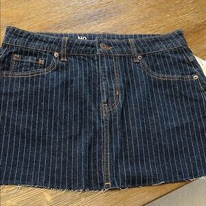 No Boundaries Black Pinstripe Mini Skirt